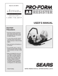 Sears 31.280781 User's Manual