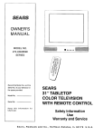 Sears 274.4394859 User's Manual
