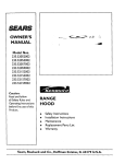 Sears 233.52057 User's Manual