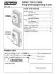 Schlage P515-549 BE365 User's Manual