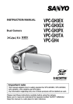 Sanyo XACTI VPC-GH3EX User's Manual