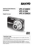 Sanyo VPC-X1200EX User's Manual