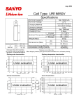 Sanyo UR18650V User's Manual