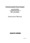 Sanyo SANUPS E11A102A User's Manual