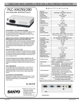 Sanyo Projector PLC-XW250 User's Manual