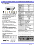 Sanyo PLC ZM5000L User's Manual