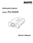 Sanyo PLC-XU21N User's Manual