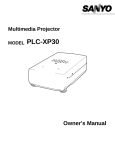 Sanyo PLC-XP30 User's Manual