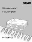 Sanyo PLC-SW35 User's Manual