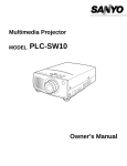 Sanyo PLC-SW10 User's Manual