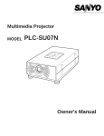 Sanyo PLC-SU07N User's Manual
