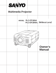 Sanyo PLC-EF10NAL User's Manual