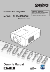 Sanyo PLC-HP7000L User's Manual