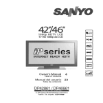 Sanyo DP42861 User's Manual
