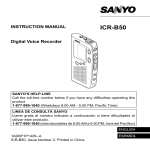 Sanyo ICR-B50 User's Manual