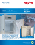Sanyo Freezer MDF-U730 User's Manual