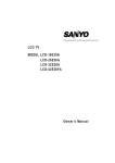 Sanyo LCD-19E30A User's Manual