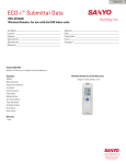 Sanyo ECO-i RCS-SH1AAB User's Manual