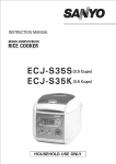 Sanyo ECJ-S35K User's Manual