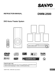 Sanyo DWM-2500 User's Manual