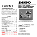 Sanyo DS27820 User's Manual