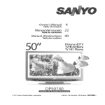 Sanyo DP50740 User's Manual