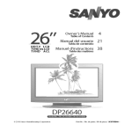 Sanyo DP26640 User's Manual