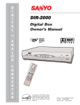 Sanyo DIR-2000 User's Manual
