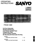 Sanyo FXCD-500 User's Manual