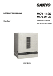 Sanyo MOV-212S User's Manual