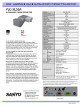Sanyo PLC--XL50A User's Manual