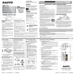 Sanyo 1080p User's Manual