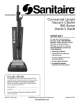 Sanitaire 800 User's Manual