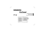 Sangean Electronics PT 10 User's Manual
