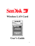 Sandisk Wireless LAN Card User's Manual