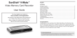 Sandisk V-Mate Video Memory Card Recorder User's Manual