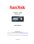 Sandisk Sansa c200 User's Manual