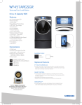 Samsung WF457ARGSGR/A2 Specification Sheet
