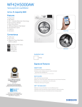 Samsung WF42H5000AW/A2 Specification Sheet