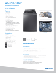 Samsung WA52J8700AP/A2 Specification Sheet