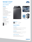 Samsung WA48J7770AP/A2 Specification Sheet