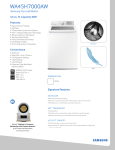 Samsung WA45H7000AW/A2 Specification Sheet