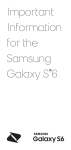 Samsung SM-G920PZKABST Information Booklet