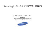 Samsung Tablet SM-P900A User's Manual