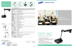Samsung SDP-860 User's Manual