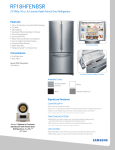 Samsung RF18HFENBSR/AA Specification Sheet