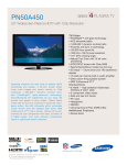 Samsung PN50A450 User's Manual