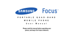 Samsung Focus i917R User's Manual