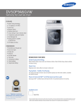 Samsung DV50F9A6EVW/A2 Specification Sheet