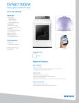 Samsung DV48J7700EW/A2 Specification Sheet